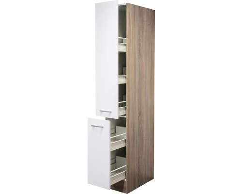 FLEX WELL Apothekerskast Samoa Murano Wit 30x57x200 Cm 1 FLEX WELL Apothekerskast Samoa Murano Wit 30x57x200 Cm