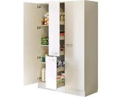FLEX WELL Hoge Kast En Apothekerskast Lucca Wit Mat 130x60 Cm