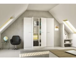 FLEX WELL Hoge Kast Lucca Wit Mat 200x60 Cm