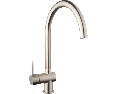 Keukenkraan Bent Geborsteld RVS 1 Keukenkraan Bent Geborsteld RVS