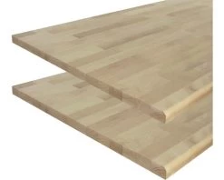 Aanrechtblad Beuken Naturel Massief 27x600x3000 Mm