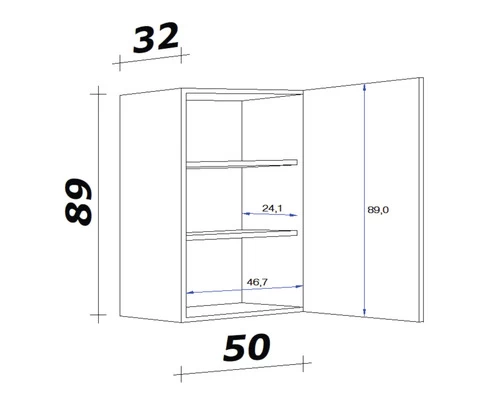 FLEX WELL Hangkast Santo Antraciet 50x32x89 Cm 2 FLEX WELL Hangkast Santo Antraciet 50x32x89 Cm - Afbeelding 2