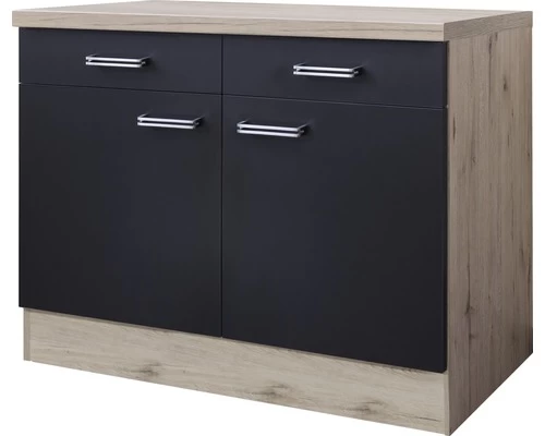 FLEX WELL Onderkast Santo Antraciet 100x60x86 Cm 1 FLEX WELL Onderkast Santo Antraciet 100x60x86 Cm