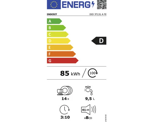 INDESIT Vaatwasser Volledig Geïntegreerd 60 Cm DIO 3T131 A FE 2 INDESIT Vaatwasser Volledig Geïntegreerd 60 Cm DIO 3T131 A FE - Afbeelding 2