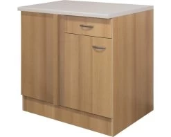 FLEX WELL Hoekonderkast Ischia Nano Beuken 110x60x85 Cm