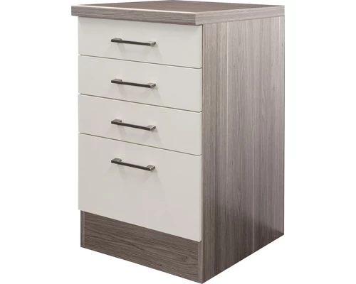 FLEX WELL Onderkast Eico Magnoliawit 50x60x86 Cm 1 FLEX WELL Onderkast Eico Magnoliawit 50x60x86 Cm